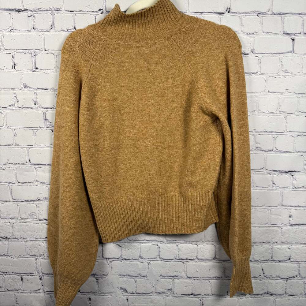 Lulus Brown Camel Sweater - Balloon Sleeve Sweater Size Small - Picture 4 of 7